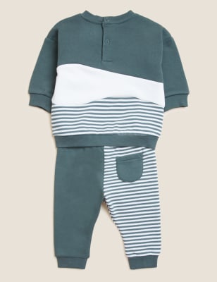 

Boys M&S Collection 2pc Cotton Rich Slogan Outfit (0-3 Yrs) - Green Mix, Green Mix