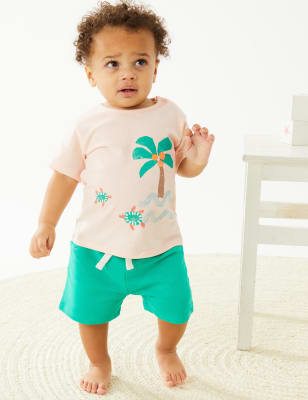 Pure Cotton Palm Tree T-Shirt (0-3 Yrs)