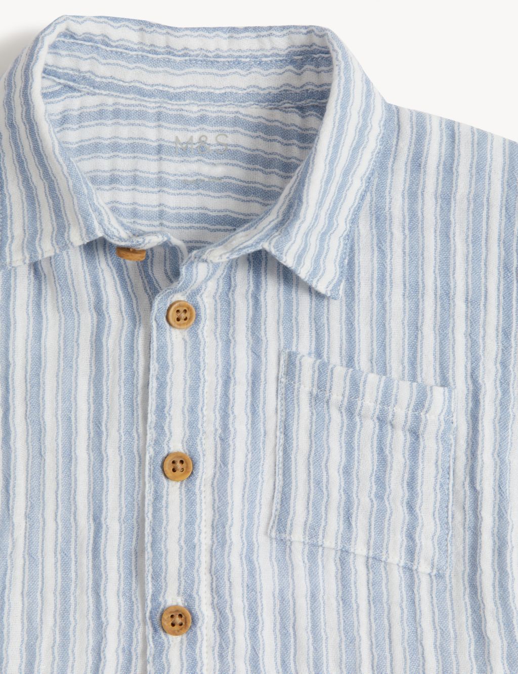 Pure Cotton Striped Shirt (0-3 Yrs) image 3