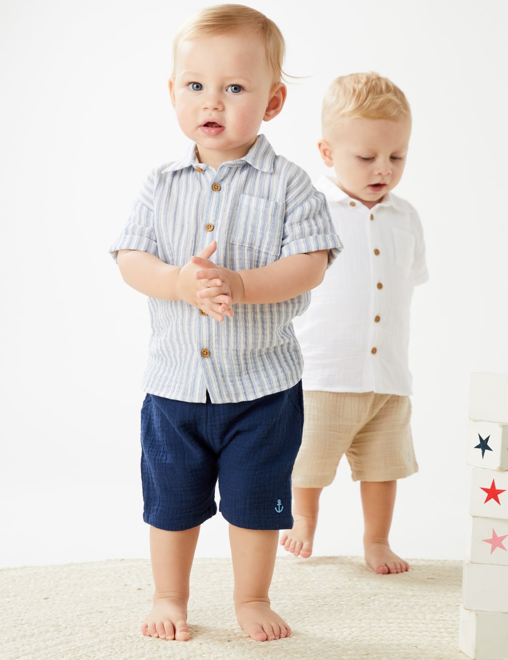 Pure Cotton Striped Shirt (0-3 Yrs) image 4