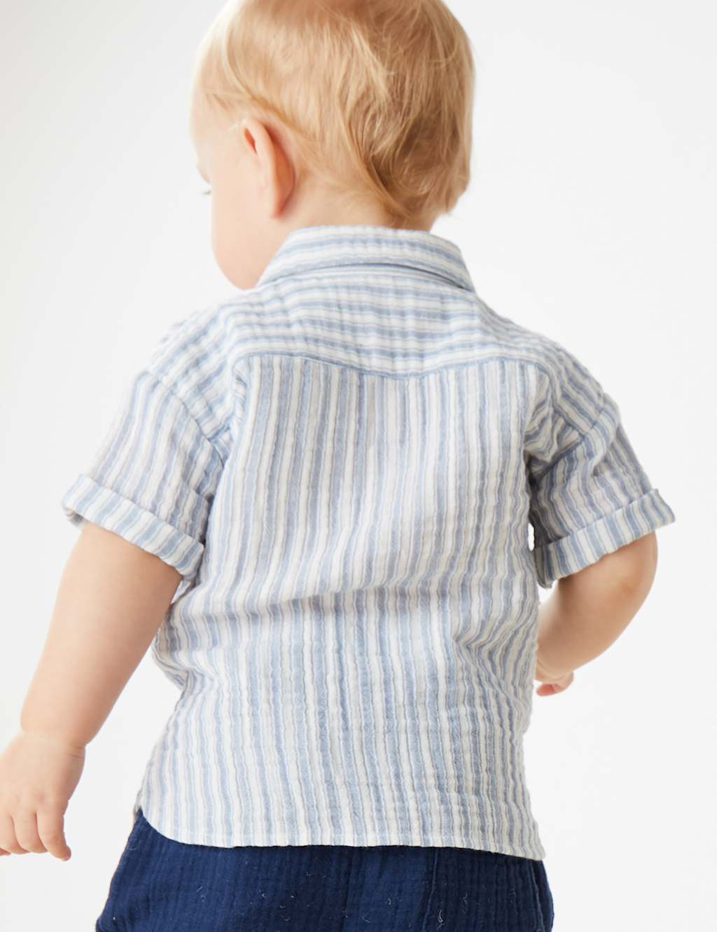 Pure Cotton Striped Shirt (0-3 Yrs) image 5