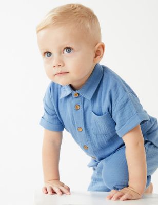 Pure Cotton Shirt (0-3 Yrs) | M&S Collection | M&S