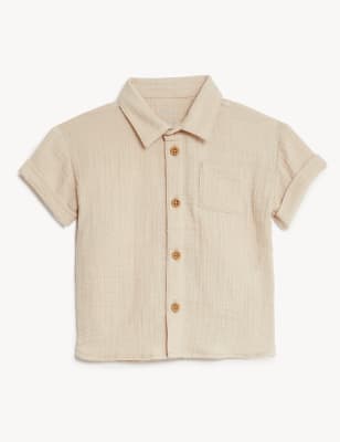 

M&S Collection Camisa 100% algodón (0-3 años) - Stone, Stone