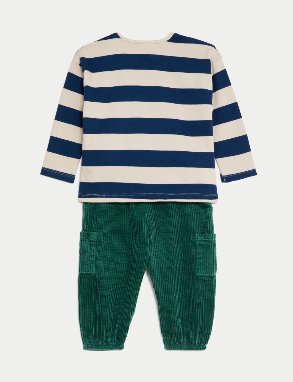 2pc Pure Cotton Striped Outfit (0-3 Yrs) image 2