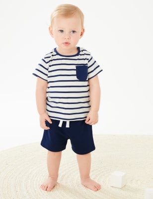 

Boys M&S Collection Cotton Rich Shorts (0-3 Yrs) - Navy, Navy