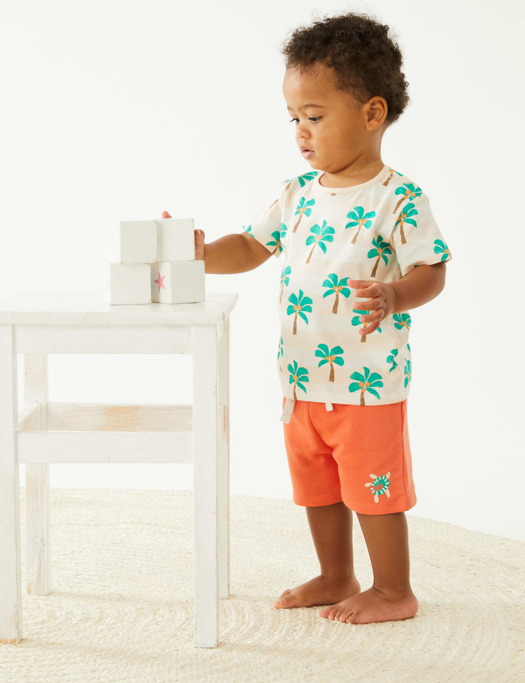 Cotton Rich Turtle Shorts (0-3 Yrs) image 1