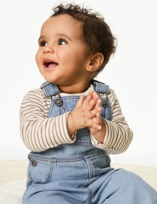 Navy, Cotton Dungarees