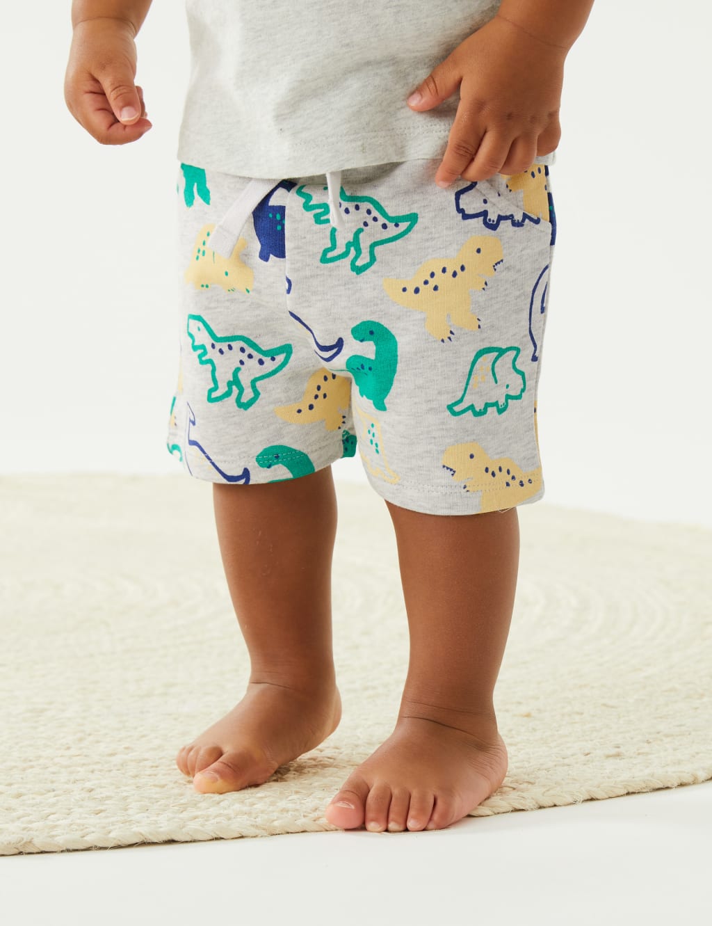 Cotton Rich Dinosaur Shorts (0-3 Yrs) image 4