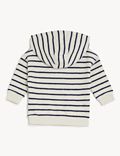 Cotton Rich Hooded Striped Sweater (0-3 Yrs)