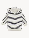 Cotton Rich Hooded Striped Sweater (0-3 Yrs)