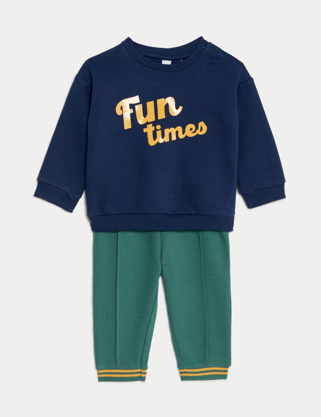 2pc Cotton Rich Slogan Outfit (0-3 Yrs) image 1