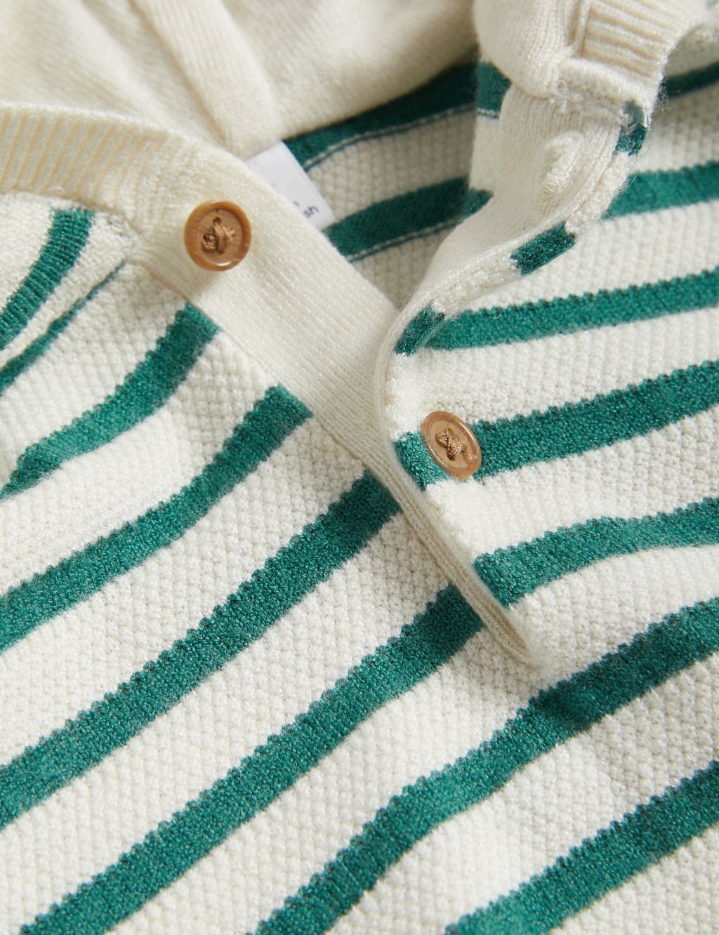 Striped Hooded Knitted Outfit (0-3 Yrs) image 5