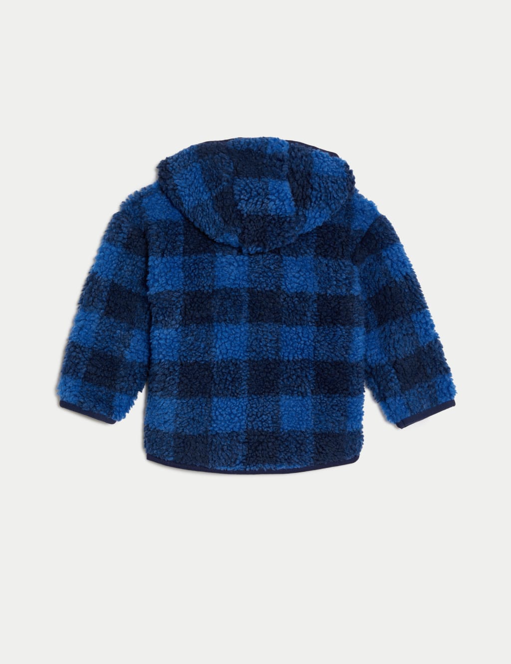 Fleece Checked Hooded Zip Jacket (0-3 Yrs) image 2