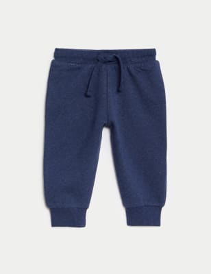 

M&S Collection Pantalón deportivo de algodón (0-3 años) - Blue Marl, Blue Marl