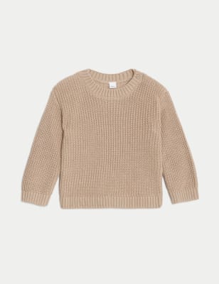 

Boys M&S Collection Pure Cotton Jumper (0-3 Yrs) - Brown, Brown