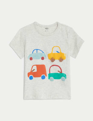 Pure Cotton Car Print T-Shirt (0-3 Yrs)