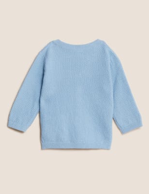 

M&S Collection Strickjacke aus reiner Baumwolle (0-3 Jahre) - Light Blue, Light Blue