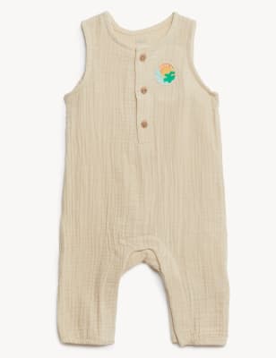 

Boys M&S Collection Pure Cotton Romper (0 - 3 Yrs) - Stone, Stone