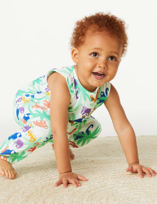 Pure Cotton Jungle Animals Romper (0-3 Yrs)