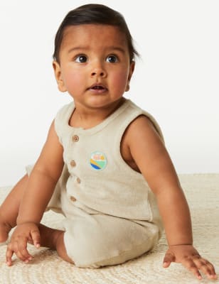 

M&S Collection Pelele de algodón (0-3 años) - Stone, Stone