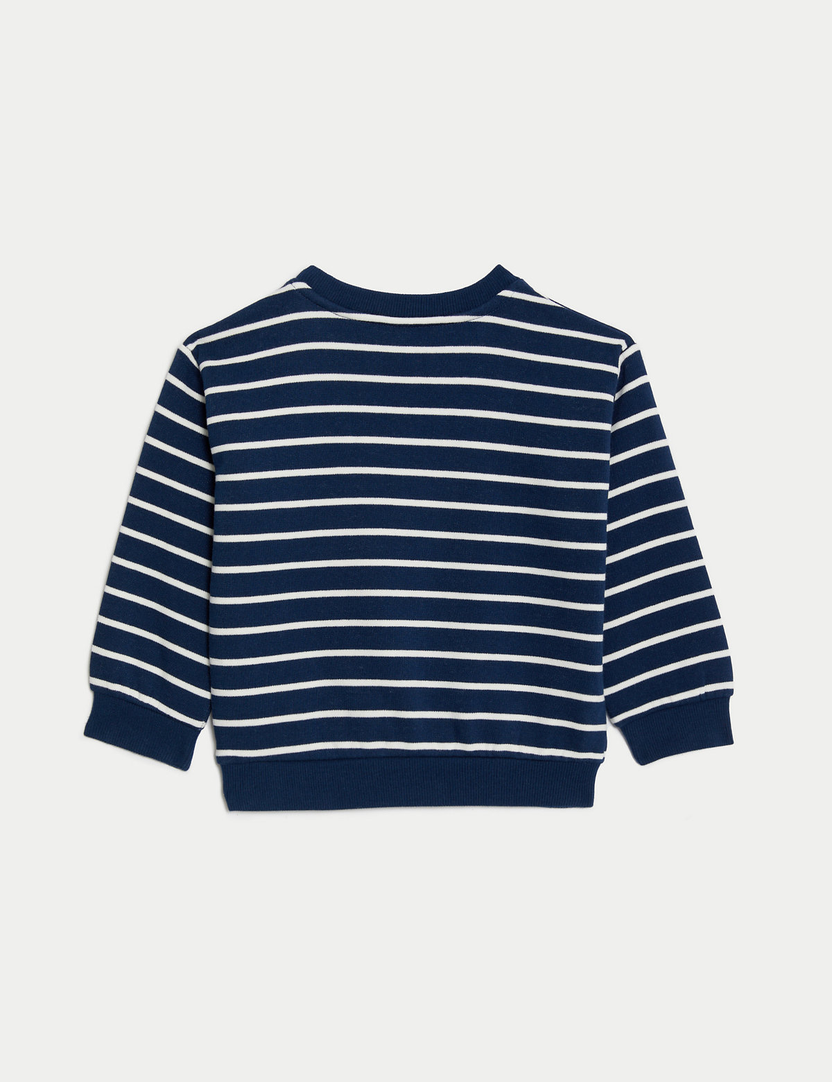 Cotton Rich Striped Dinosaur Sweatshirt (0-3 Yrs)