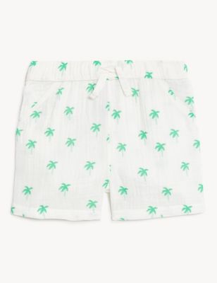 Pure Cotton Palm Tree Shirt & Shorts Set (0-3 Yrs)