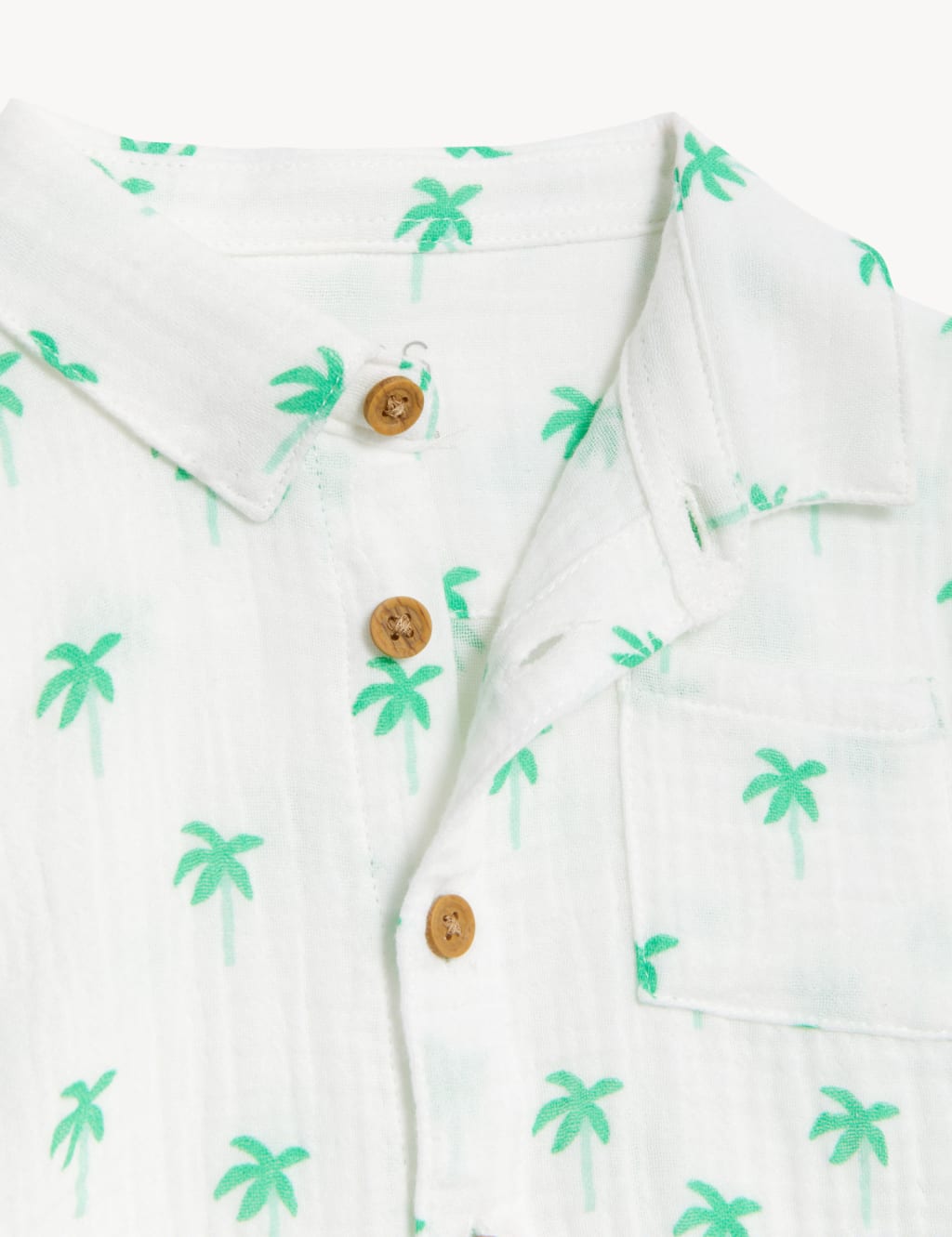Pure Cotton Palm Tree Shirt & Shorts Set (0-3 Yrs) image 5