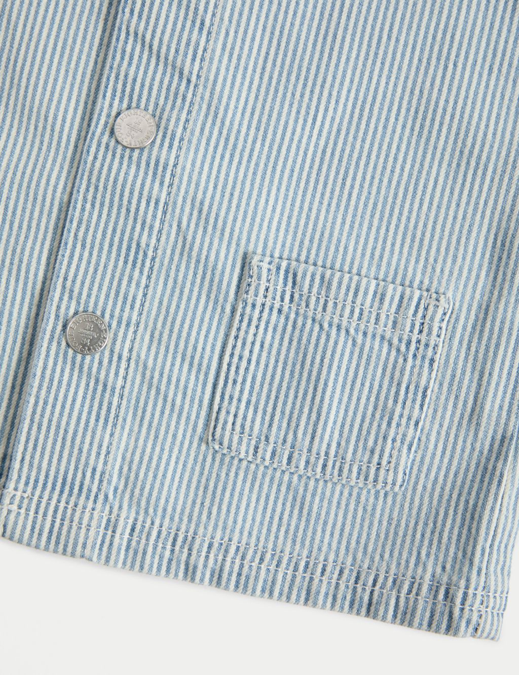 Pure Cotton Denim Striped Jacket (0 Mths – 3 Yrs) image 3