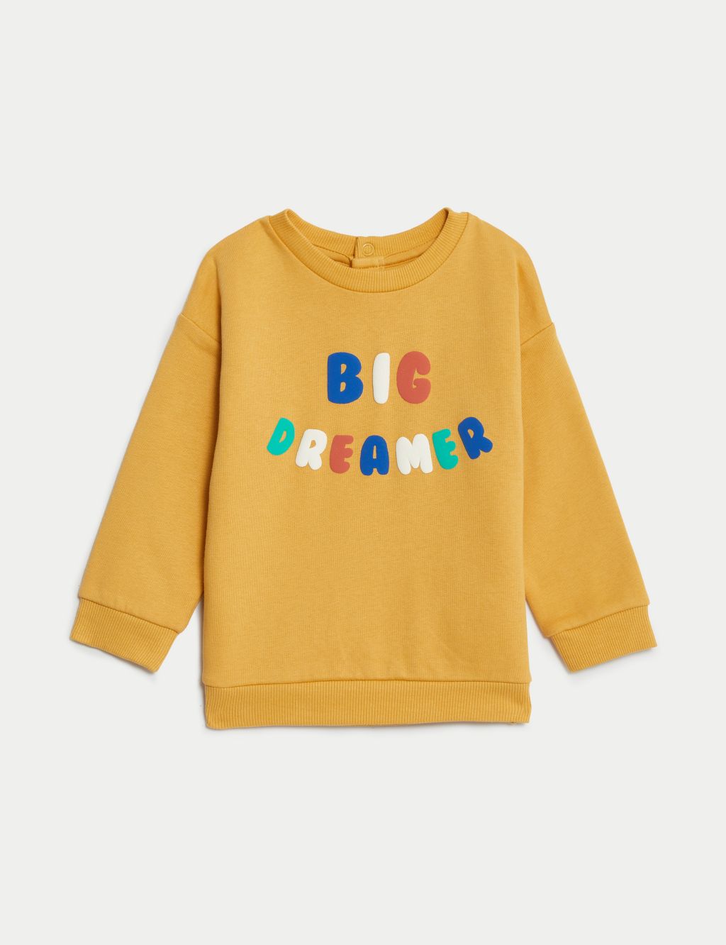 Cotton Rich Big Dreamer Slogan Sweatshirt (0-3 Yrs) image 1
