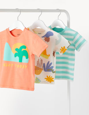 

Boys M&S Collection 3pk Pure Cotton Printed T-Shirts (0 - 3 Yrs) - Multi, Multi