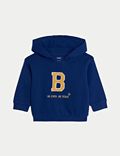 2pc Cotton Rich Slogan Hooded Outfit (0-3 Yrs)
