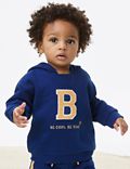 2pc Cotton Rich Slogan Hooded Outfit (0-3 Yrs)