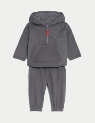 

Boys M&S Collection 2pc Fleece Top & Bottom Outfit (0-3 Yrs) - Charcoal, Charcoal