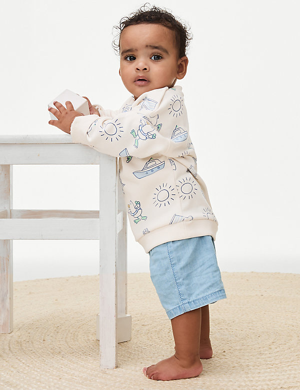 2pc Cotton Rich Seagull Outfit (0-3 Yrs) - JP