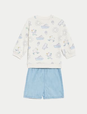 

Boys M&S Collection 2pc Cotton Rich Seagull Outfit (0-3 Yrs) - Denim Mix, Denim Mix