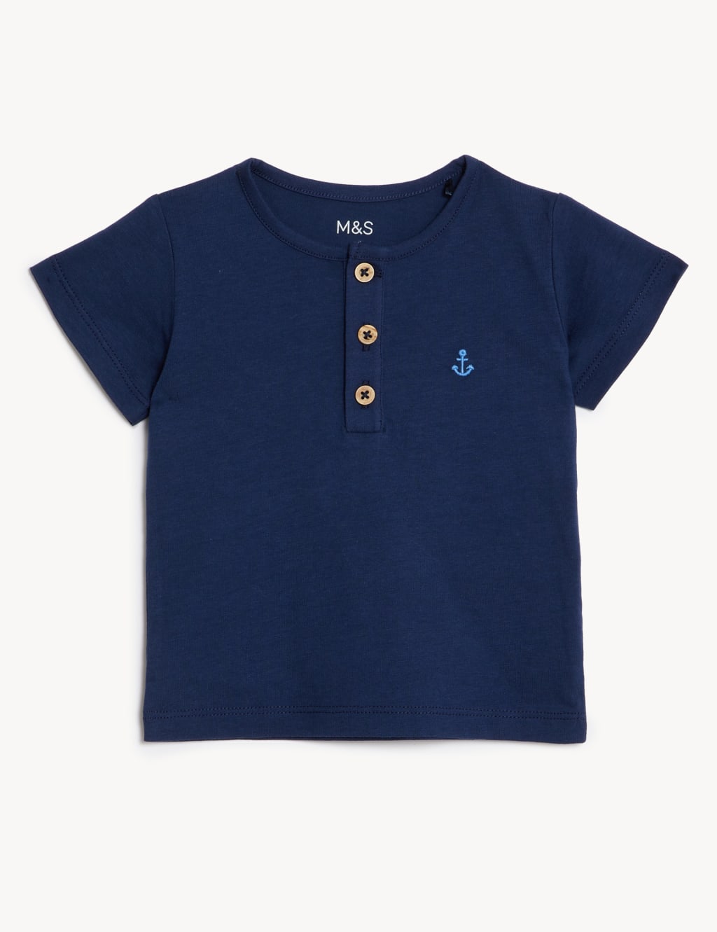 Cotton Navy T-Shirt Outfit (0-3 Yrs) image 3