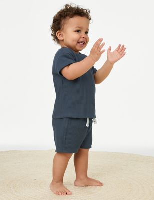 

Boys M&S Collection 2pc Cotton Rich Outfit (0-3 Yrs) - Charcoal, Charcoal