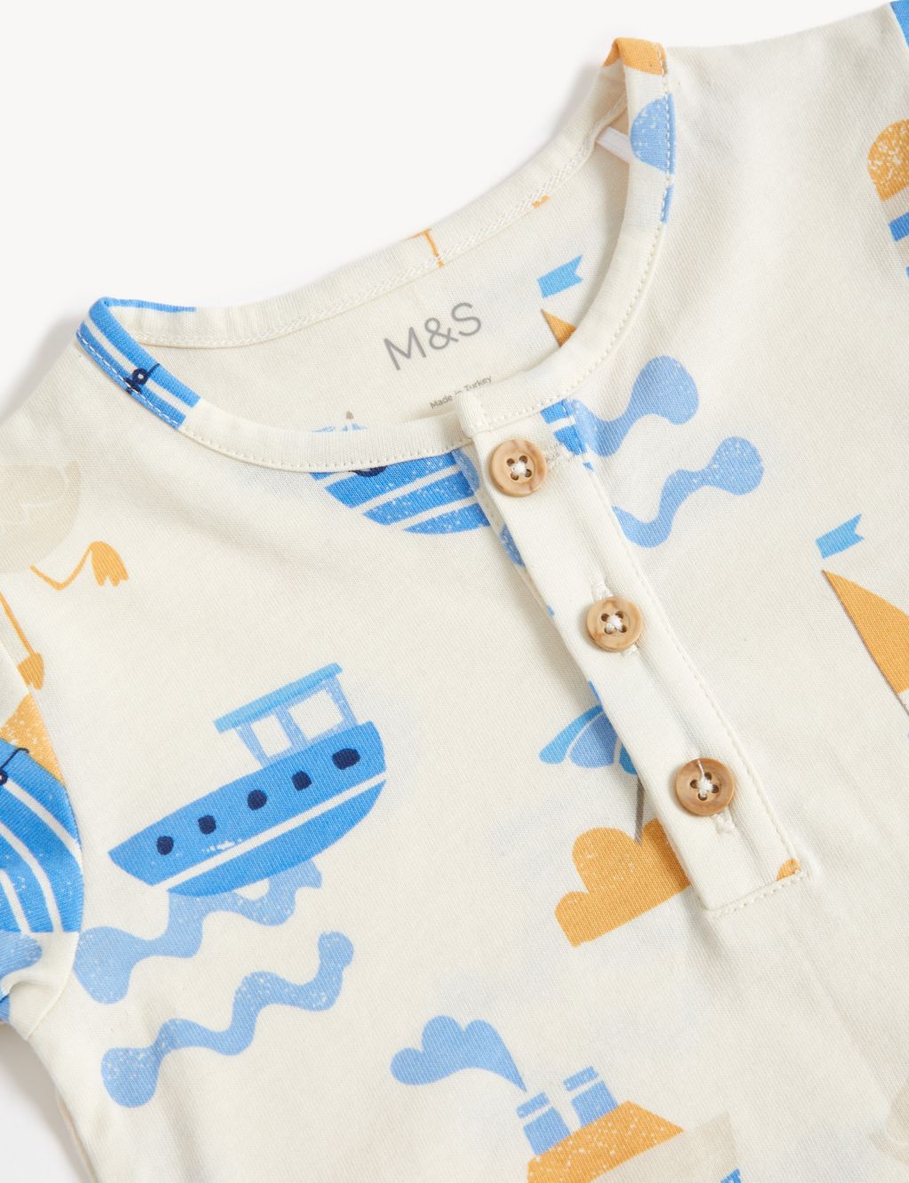 Cotton Seagull Print Outfit (0-3 Yrs) image 5
