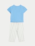 2pc Pure Cotton Boat Striped Outfit (0-3 Yrs)