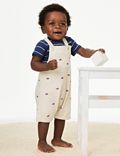 2pc Cotton Rich Striped Boat Outfit (0-3 Yrs)