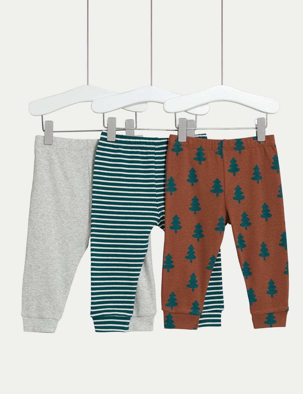 3pk Cotton Rich Leggings (0-3 Yrs) image 2
