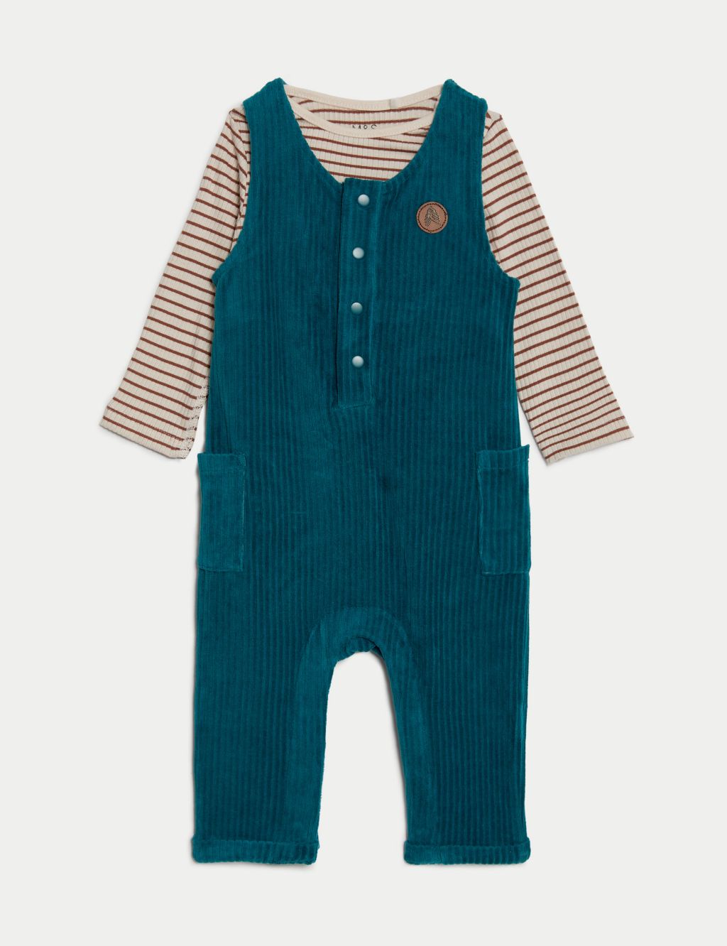 2pc Cotton Rich Striped Outfit (0-3 Yrs) image 1