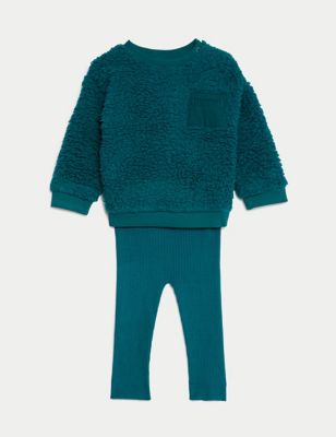 2pc Borg Sweatshirt Outfit (0-3 Yrs)