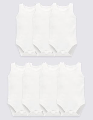 7 Pack Sleeveless Bodysuits | M&S