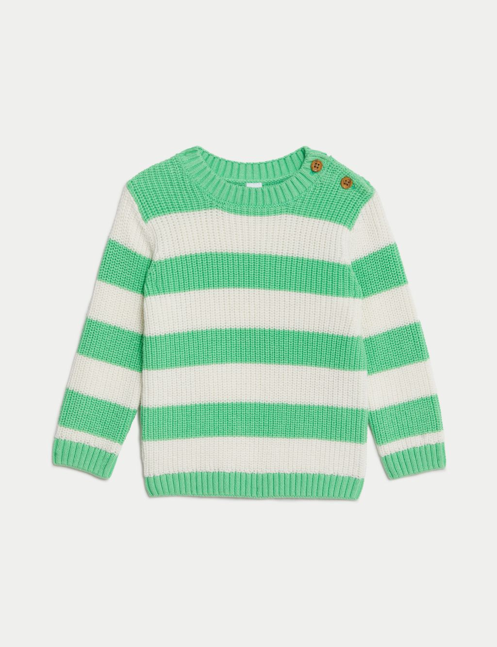 Pure Cotton Striped Knitted Jumper (0-3 Yrs)