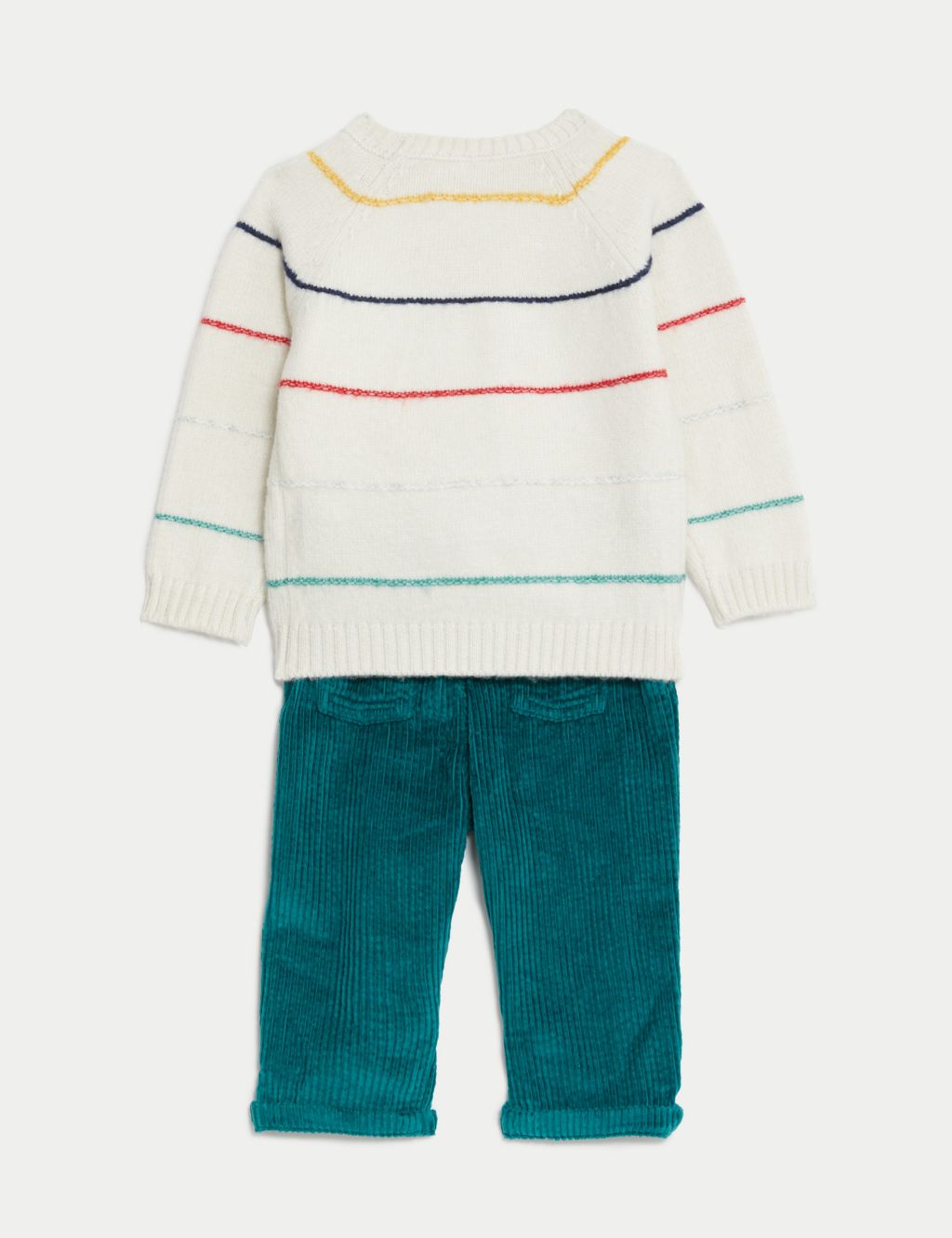 2pc Cotton Blend Striped Outfit (0-3 Yrs) image 2