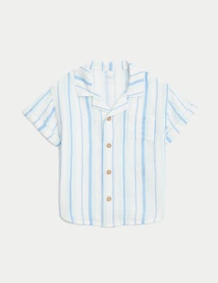 Pure Cotton Striped Shirt, M&S Collection