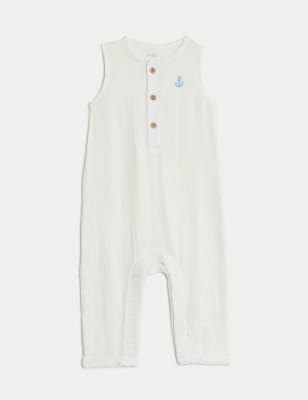 

Boys M&S Collection Pure Cotton Romper (0-3 Yrs) - Ivory, Ivory