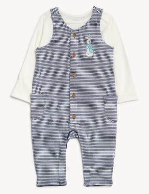 

Boys M&S Collection 2pc Cotton Rich Peter Rabbit™ Outfit (0-3 Yrs) - Blue Mix, Blue Mix