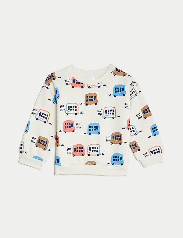 Cotton Rich Bus Sweatshirt (0-3 Yrs) - DE